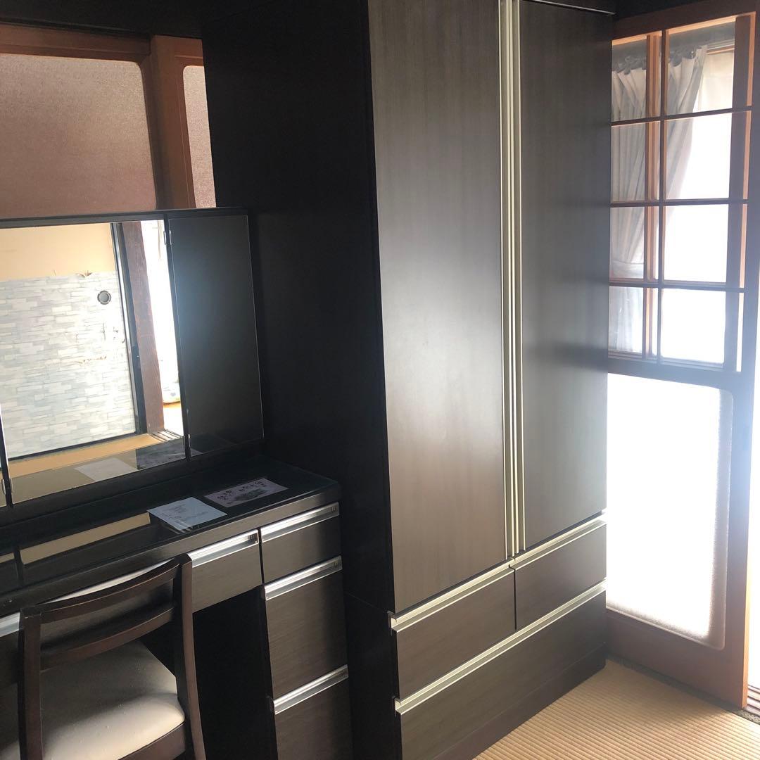 ニトリ　ダークブラウン 三面鏡 ドレッサー