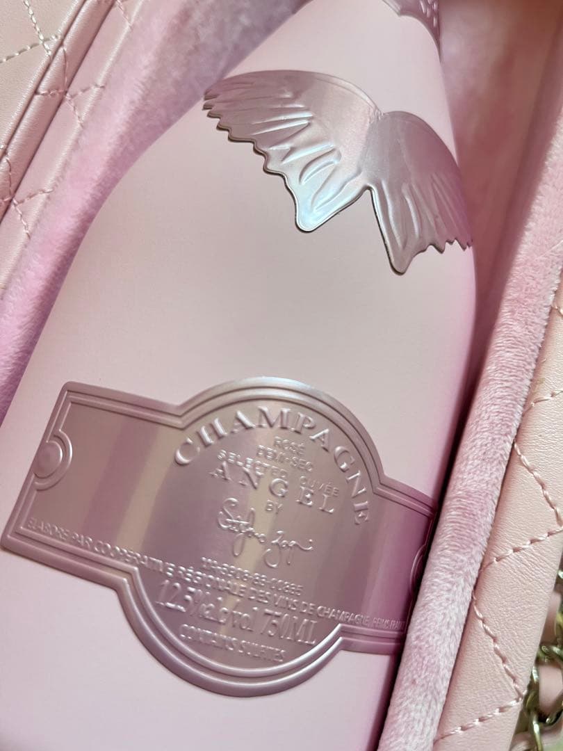 エンジェルシャンパン ドゥミセックロゼ BOX付　レザータイプ　750ml