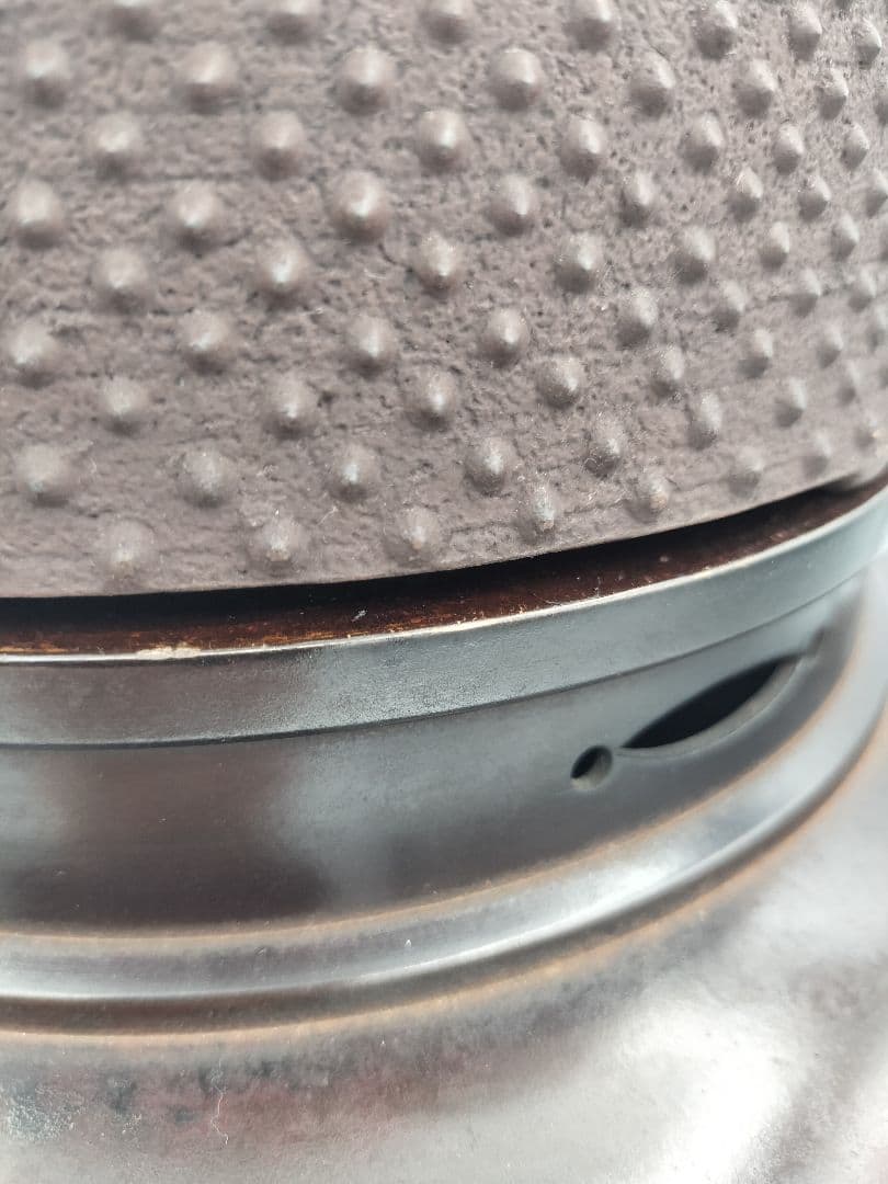 b505 唐銅 琉球風炉 田口霰釜添 釜谷浄越 木箱 茶道具 古物