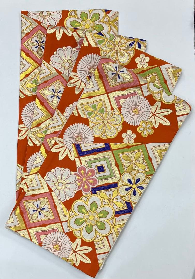 振り袖　フルセット　長襦袢　金彩加工　刺繍入り　成人式　全通長尺袋帯　608