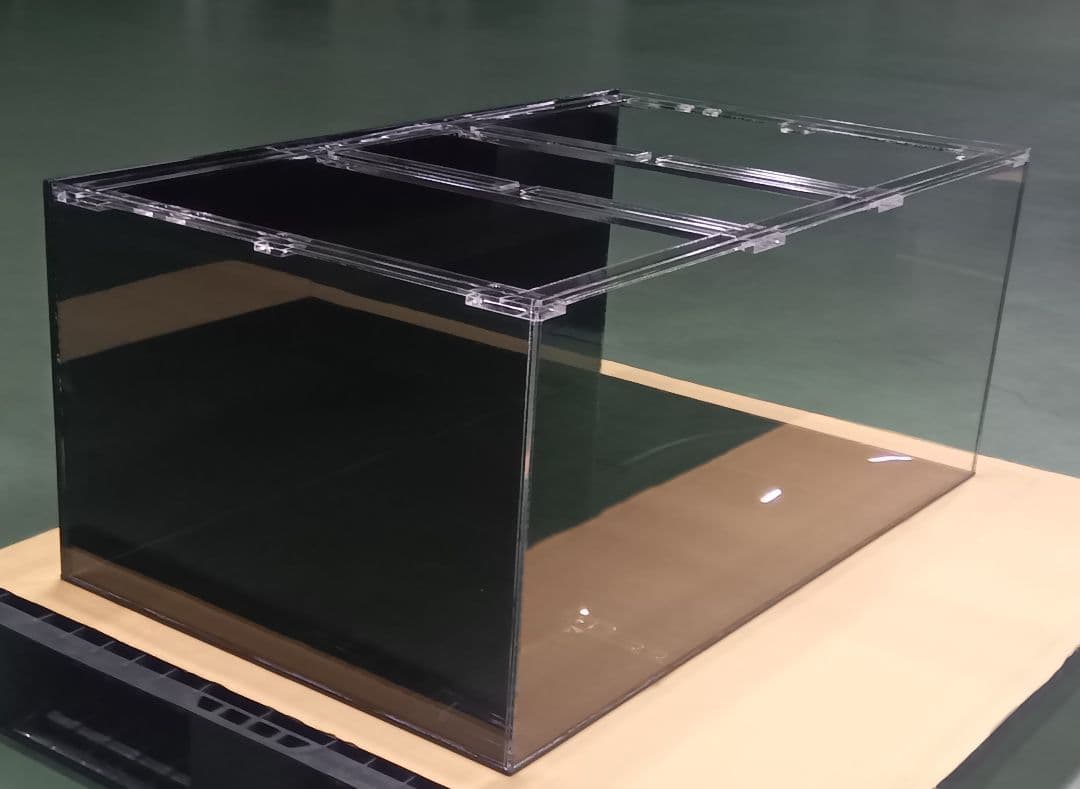 アクリル水槽 W1200 D700 H450 二面ブラック ワンオフ 佐川発送