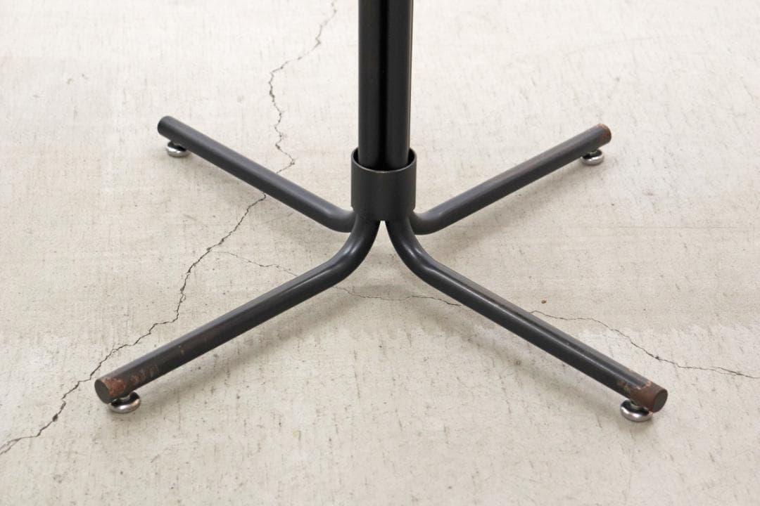 クラッシュゲート バインド タモ無垢材 ラウンド カフェテーブル アイアン