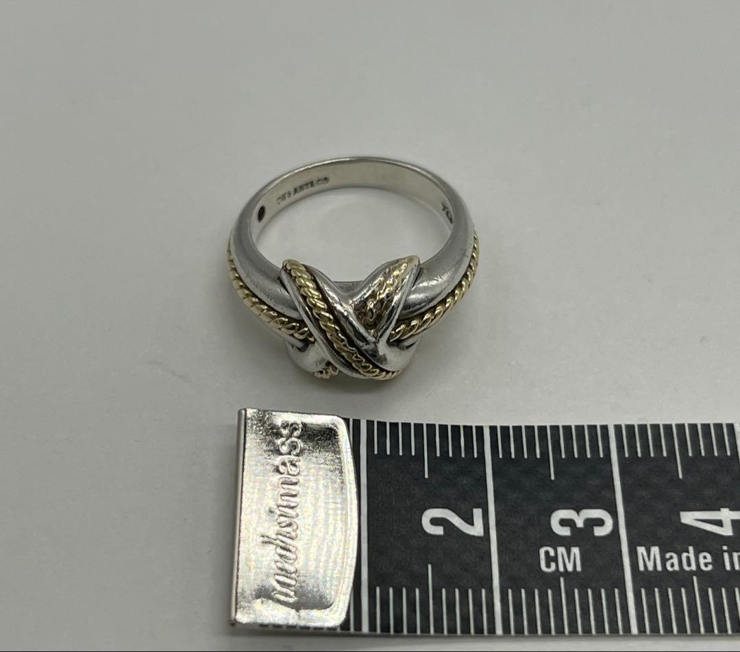 ティファニー TIFFANY&CO シグネチャークロス リング 13号 コンビ