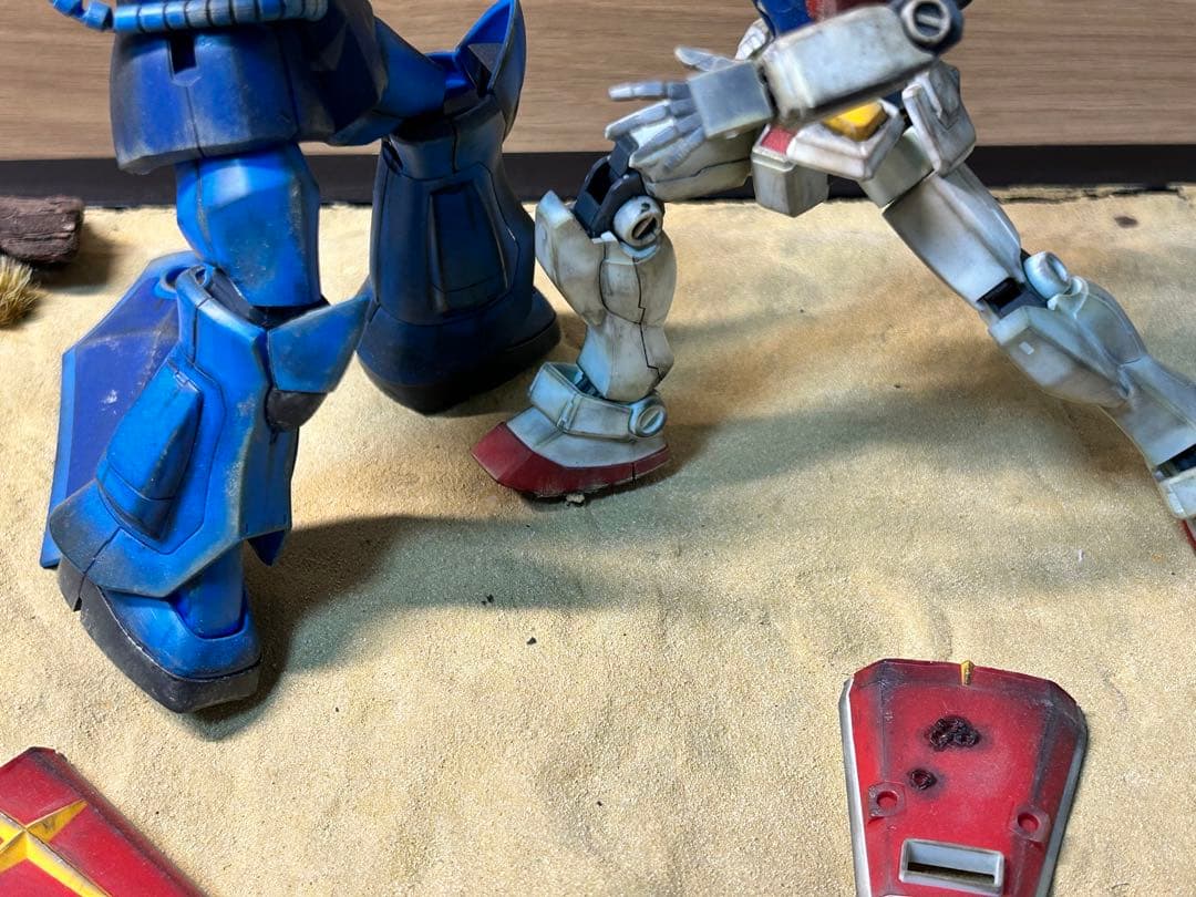HG ガンプラ グフVSガンダム　ジオラマ