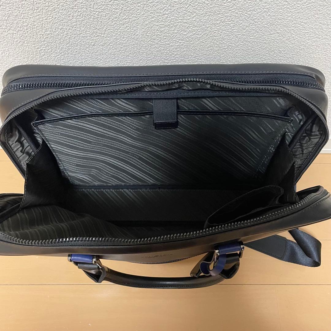 【数回使用程度】 フジタカ ルフト ビジネスバッグ 2way ネイビー 2層式
