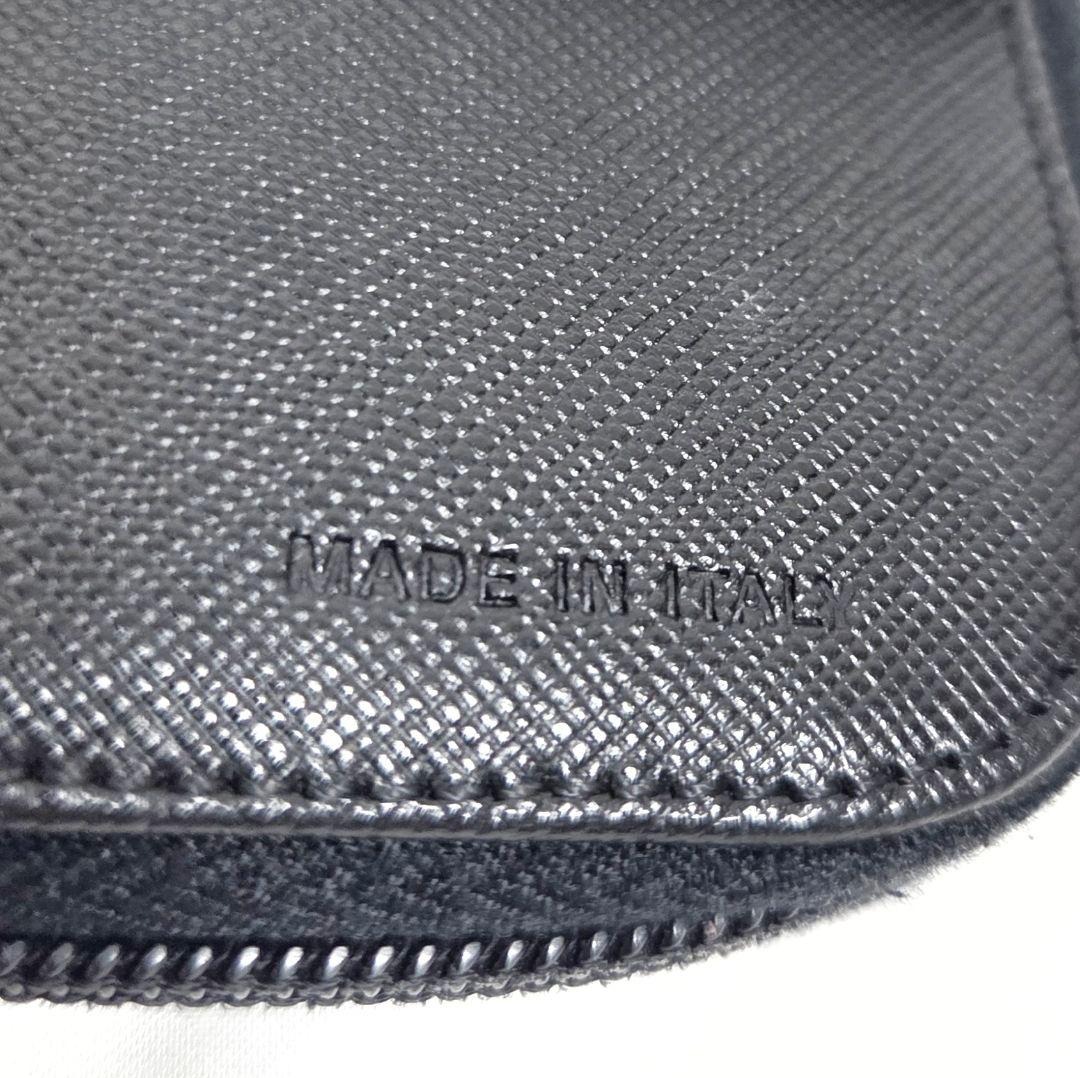 0時まで PRADA 二つ折り財布 三角ロゴ サフィアーノレザー ブラック