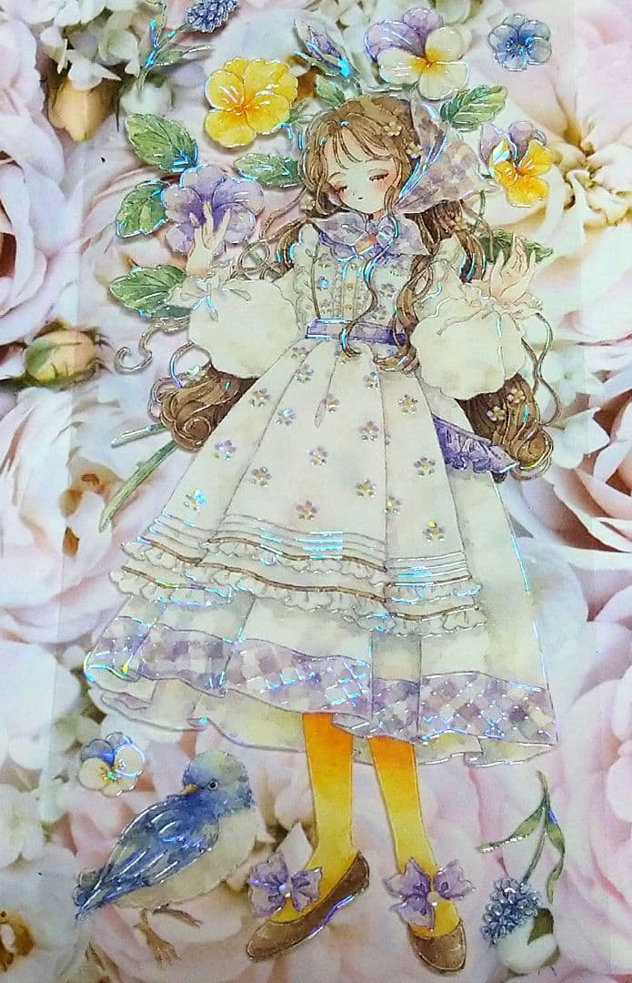 のこり２✩再販✩J363＃慕春(贝壳光)shine切り売り海外人物マステ女の子