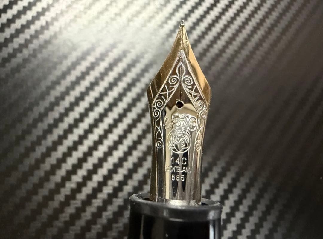 美品 モンブラン マイスターシュテュック 149 14C 中白 F 細字 万年筆