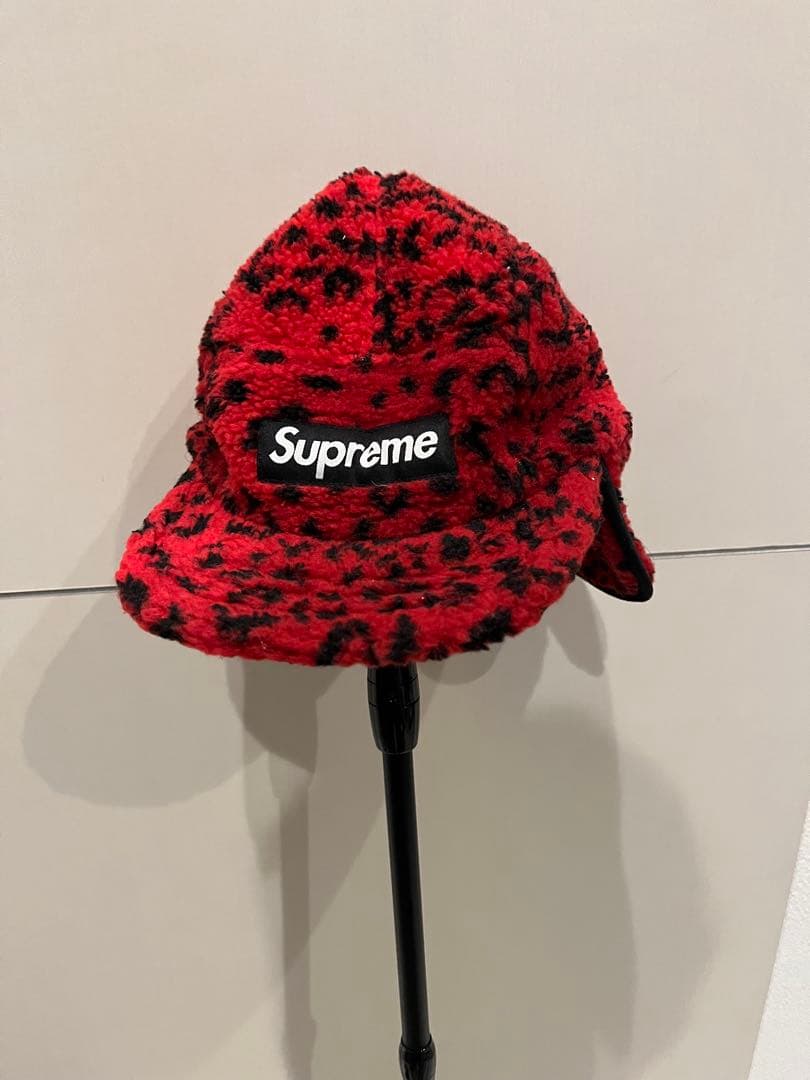 Supreme レオパード フリース イヤーフラップ FW17 タグ付