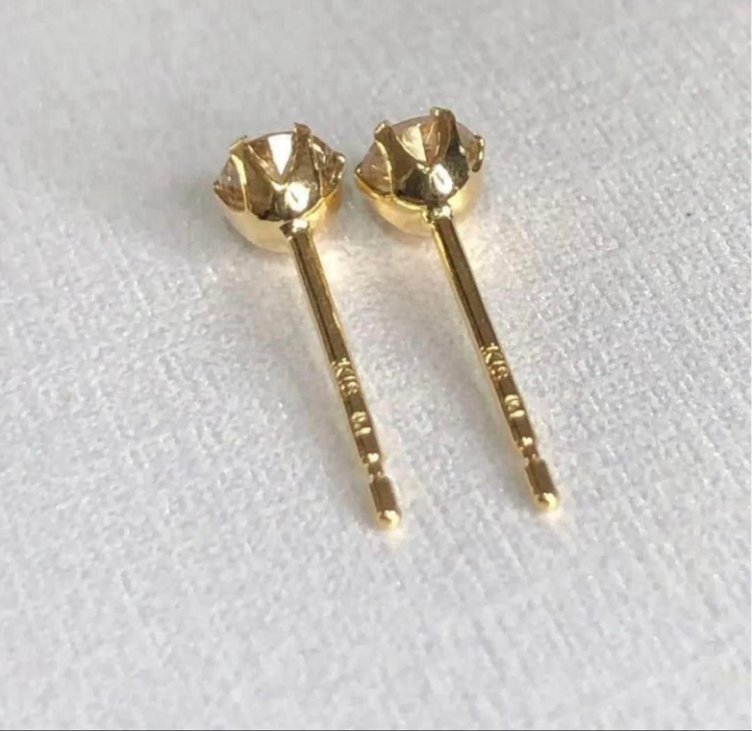 K18天然ダイヤモンドピアス 計0.2ct ホワイト系 鑑別カード付き
