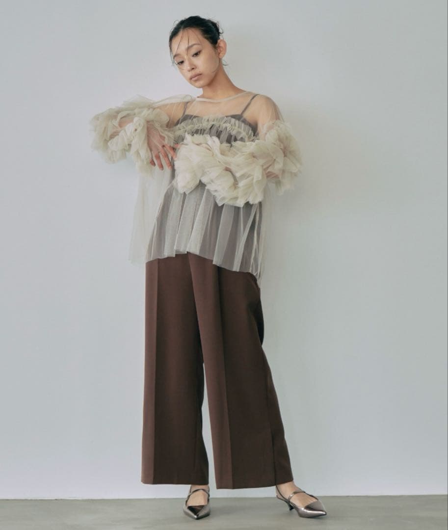 ANDRESD デコラティブチュールトップス