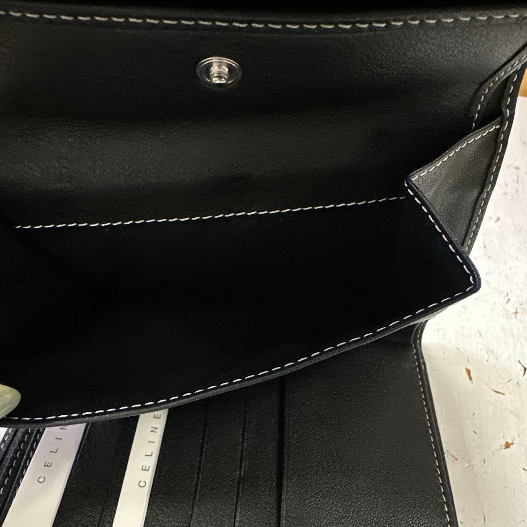 【新品タグ付】カ73 CELINE セリーヌ　三つ折り財布　黒/ブラック