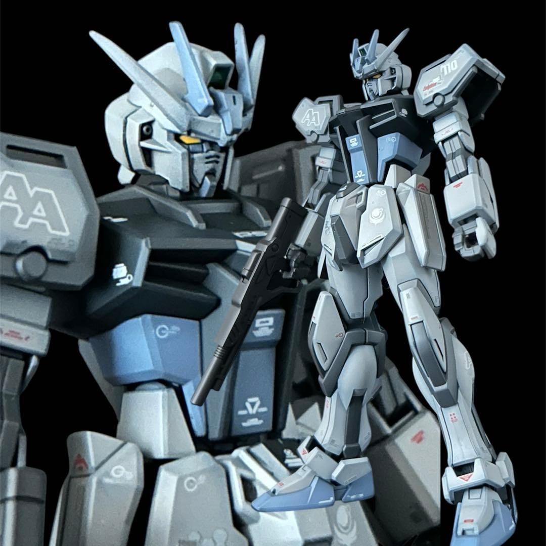 ガンプラ塗装済完成品 EGストライクガンダム三体+オプションパーツセット