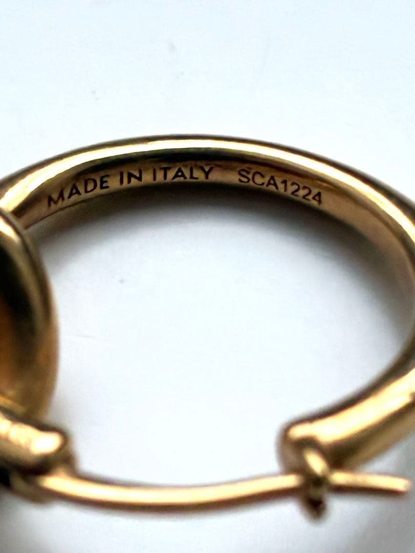 CELINE ノット スモールフープ ピアス ゴールド SCA1224 両耳