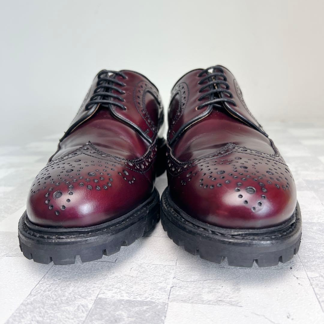 美品 BERWICK バーウィック ウイングチップ メダリオン 25.5cm