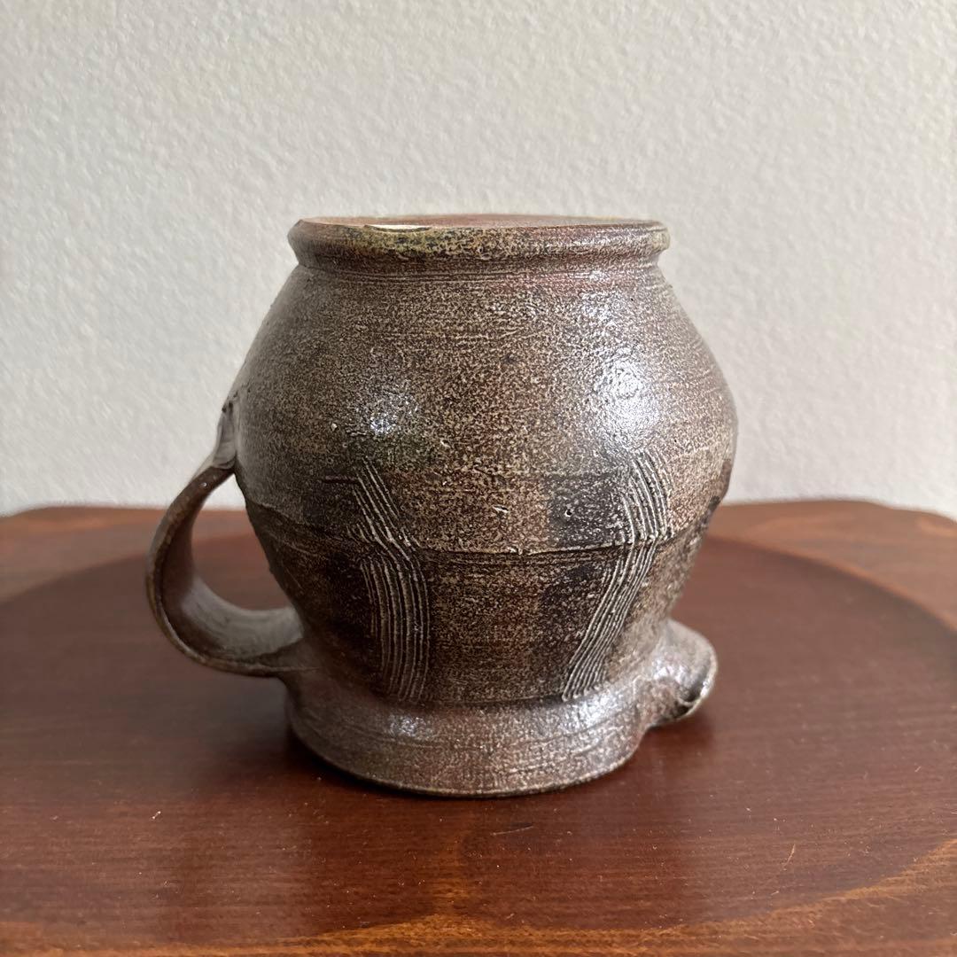櫛掻き ピッチャー 塩釉 民藝