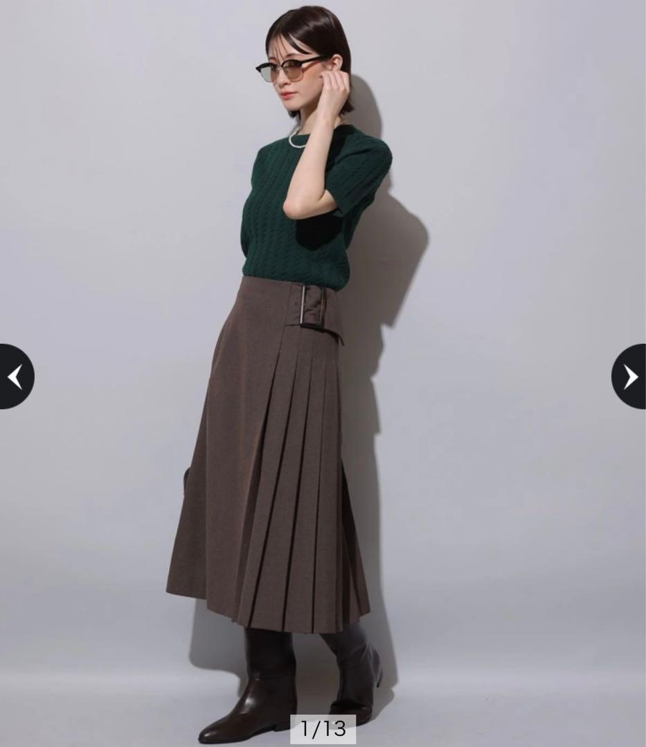 サイドプリーツミディスカート新品‼️アルページュストーリー