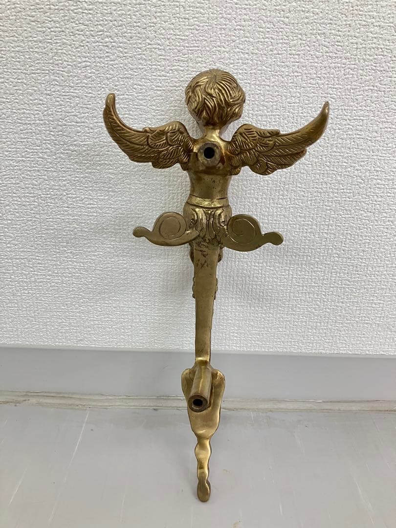 アンティーク天使の 高級ドアハンドル　レトロな取手　エンジェル　鋳物　ドアノブ