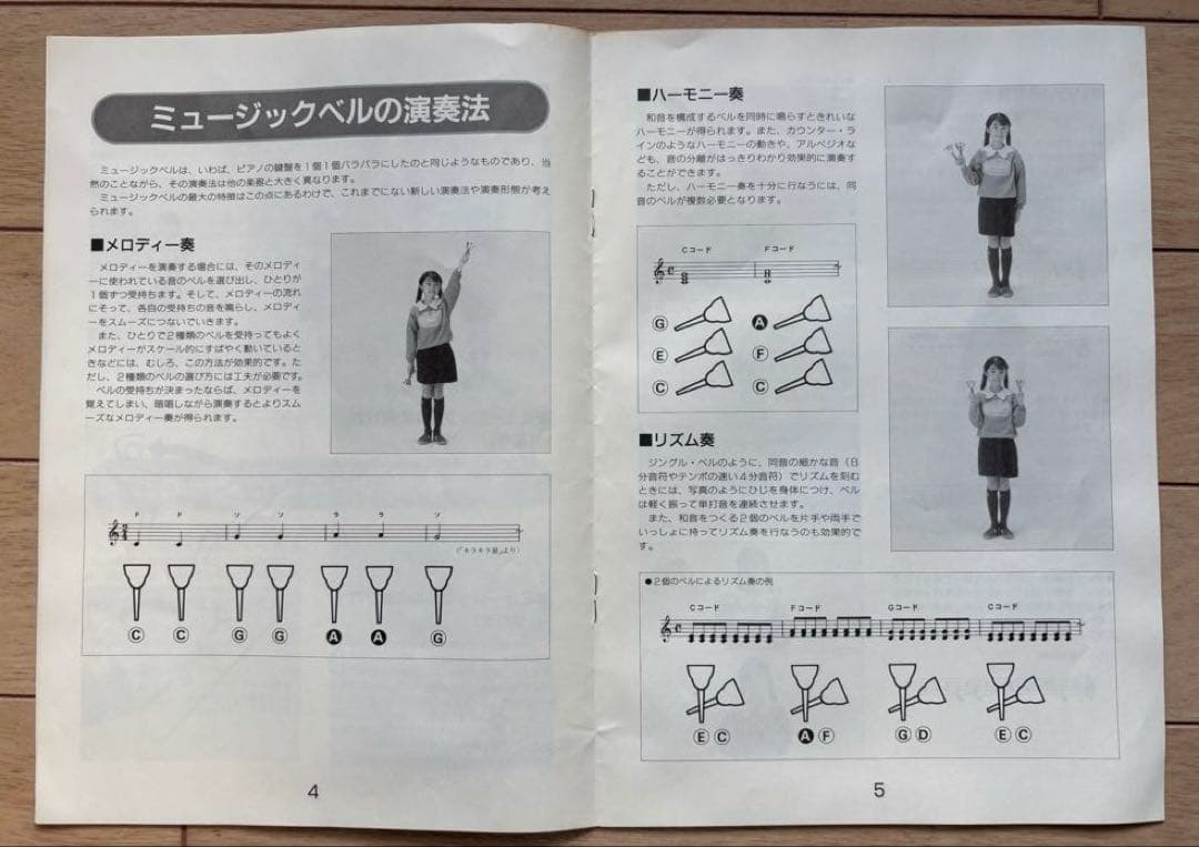 ミュージックベル UCHIDA 24音セット スタンド•ケース•取説付き 中古品