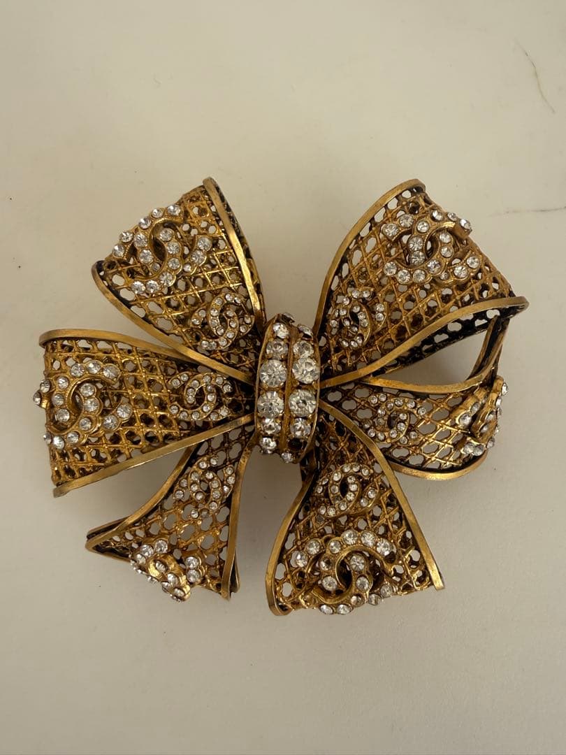 CHANEL ヴィンテージ リボン ブローチ