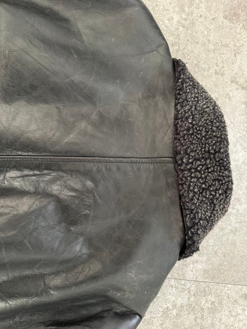 90s old gap フライト 襟ボア レザー ジャケット