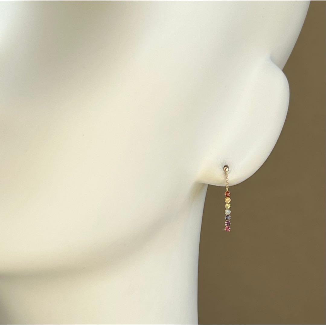 新品　k10 揺れる アミュレット　御守り　ピアス　10金