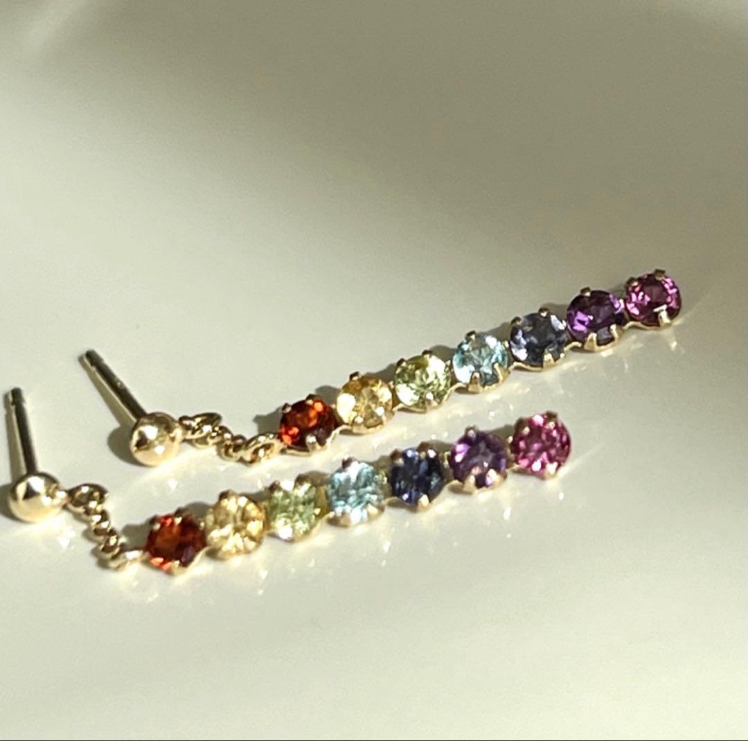 新品　k10 揺れる アミュレット　御守り　ピアス　10金