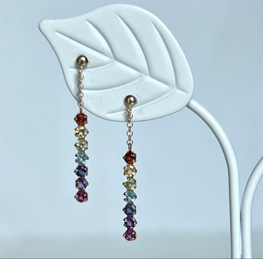 新品　k10 揺れる アミュレット　御守り　ピアス　10金