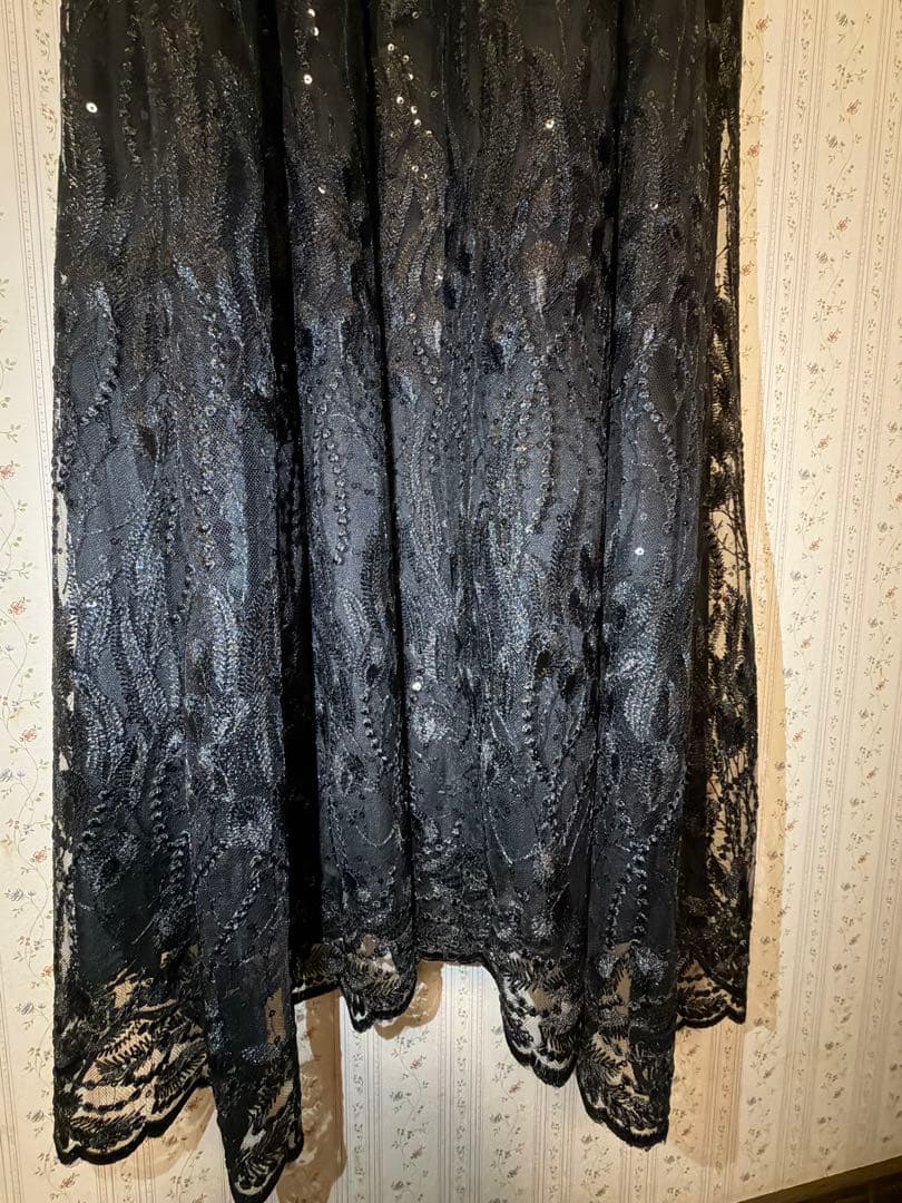 LILY BROWN レイヤードシャイニーグラスドレス