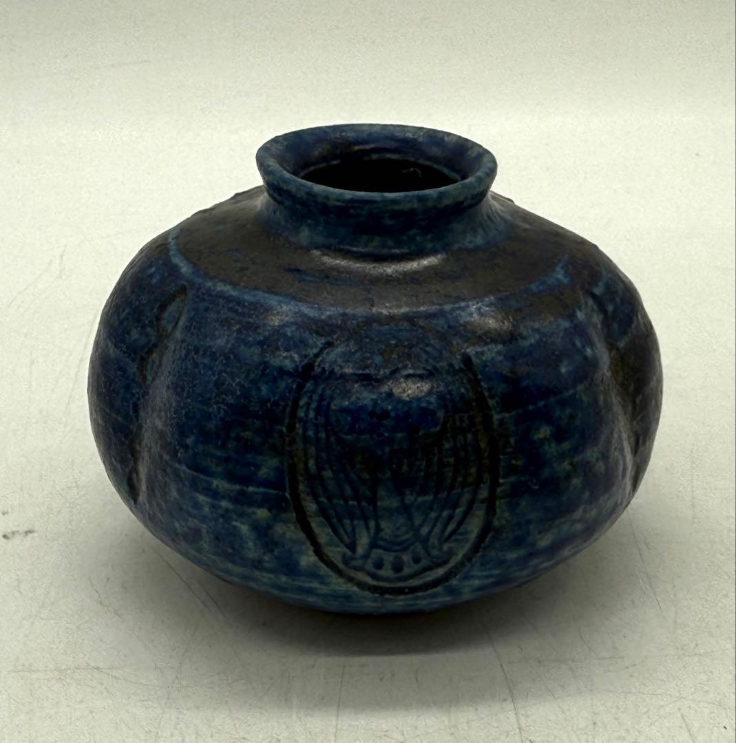 時代　瑠璃釉　小壺　送料込み251029