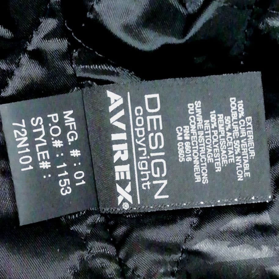 AVIREX アヴィレックス レザーシングルライダースジャケット(M)