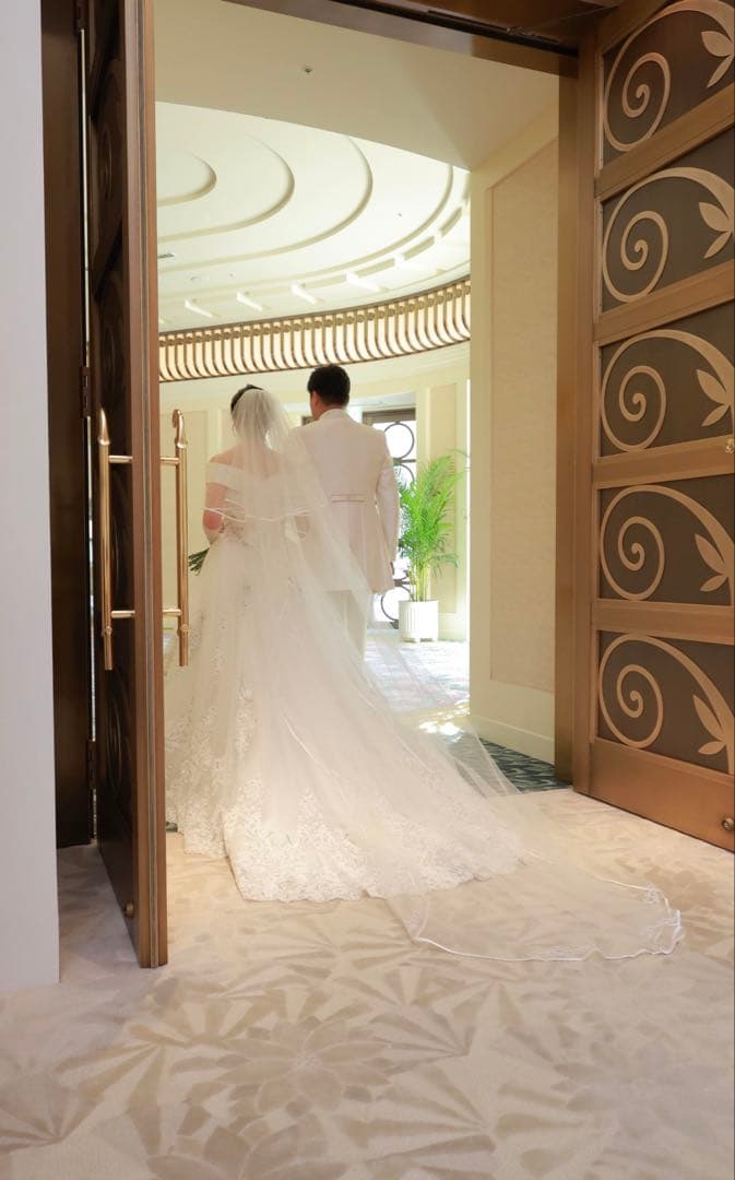 ミッキーウェディングベール　ロング　オフホワイト