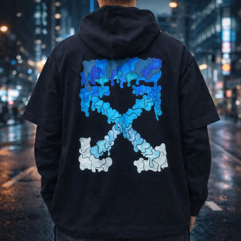 【希少/大人気】オフホワイト グラフィックアロー ブラック XL相当 正規品