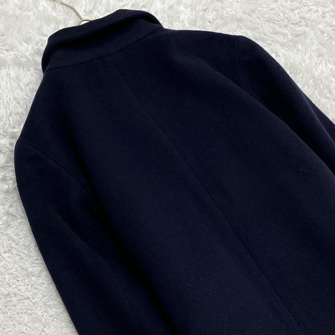 美品✨チノ CINOH チェスターコート マキシ丈 ウール ネイビー 紺 38