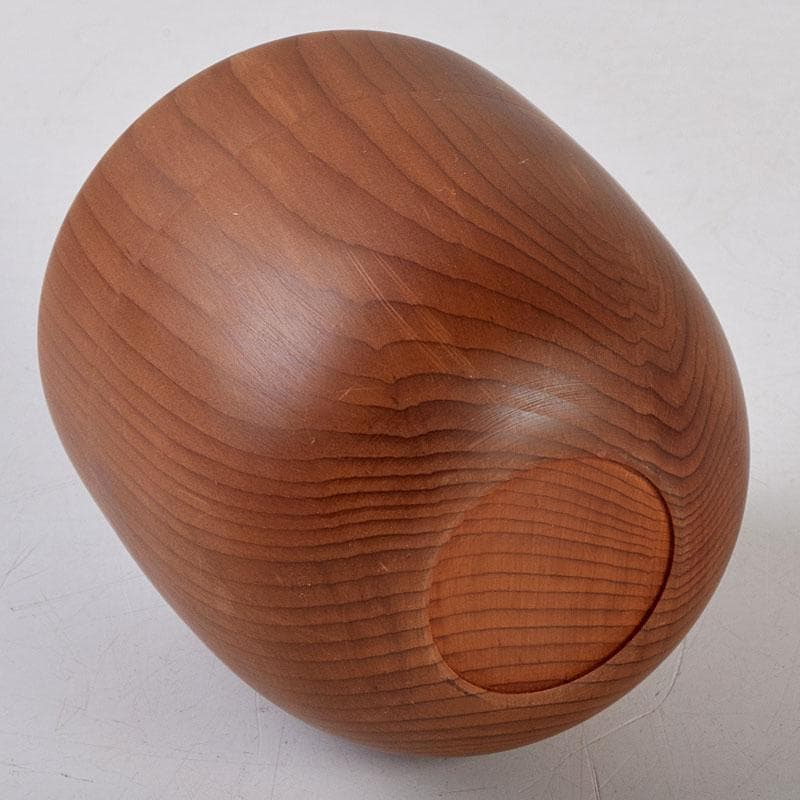 茶道具　飛騨一位一刀彫　十代　飛騨甚五郎　村山群鳳作　棗　共箱　V　8778