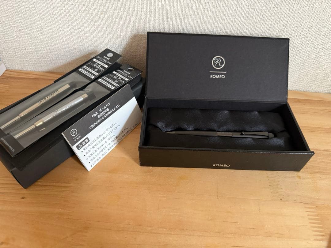 伊東屋 ロメオ ROMEO No.3 ファインブラッシュ ガンメタル　ボールペン