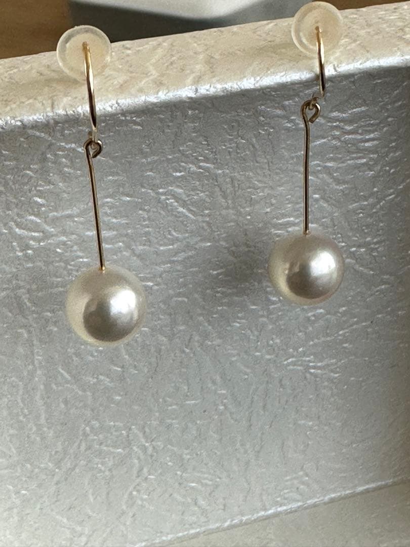 k18パールピアス☆8㎜☆伊勢志摩アコヤ真珠