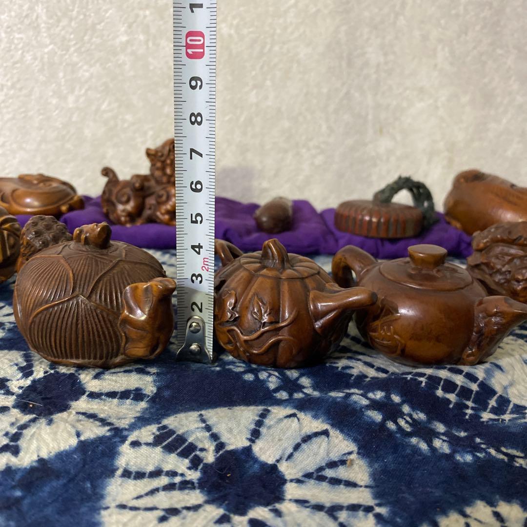 木彫　根付　置物　十三個