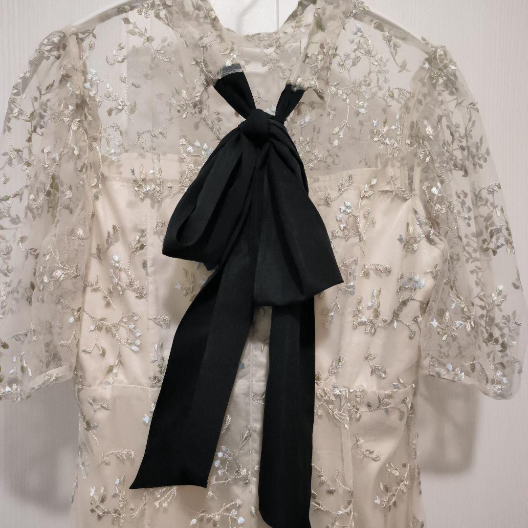 2025年新作 セルフォード 38 バックリボンスモールフラワードレス　308