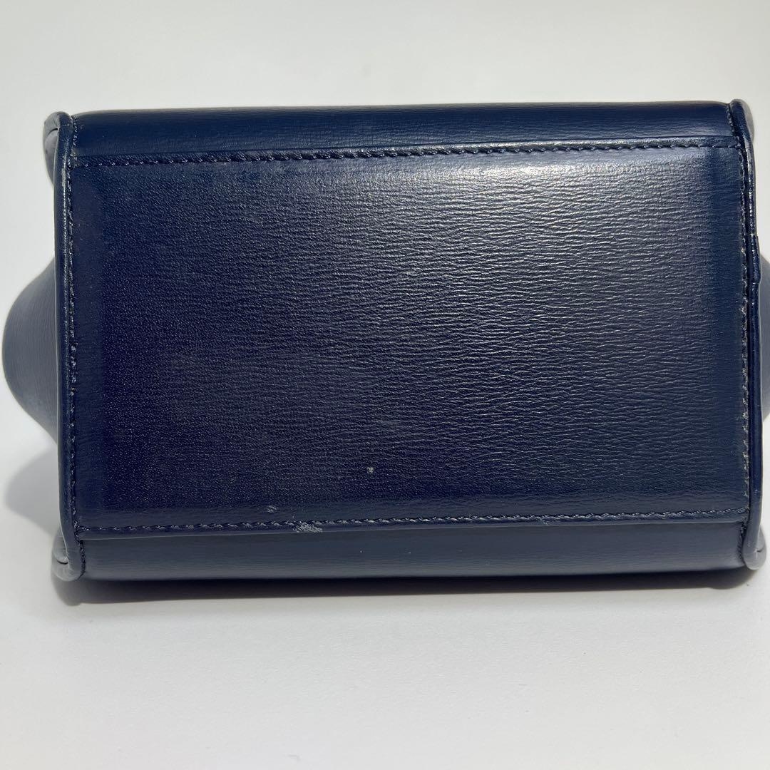 Mila schon ミラショーン 丸型 パーティーバッグ レザー 巾着