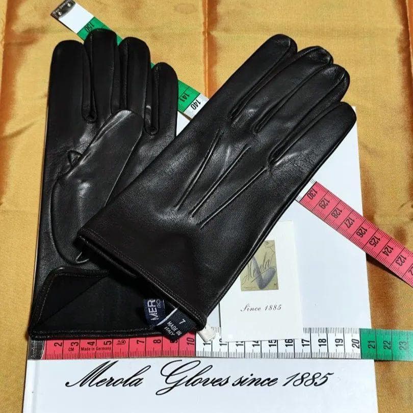 初売り 今季 メローラ ナッパ黒 ライニングなし グローブ 革手袋 MEROLA