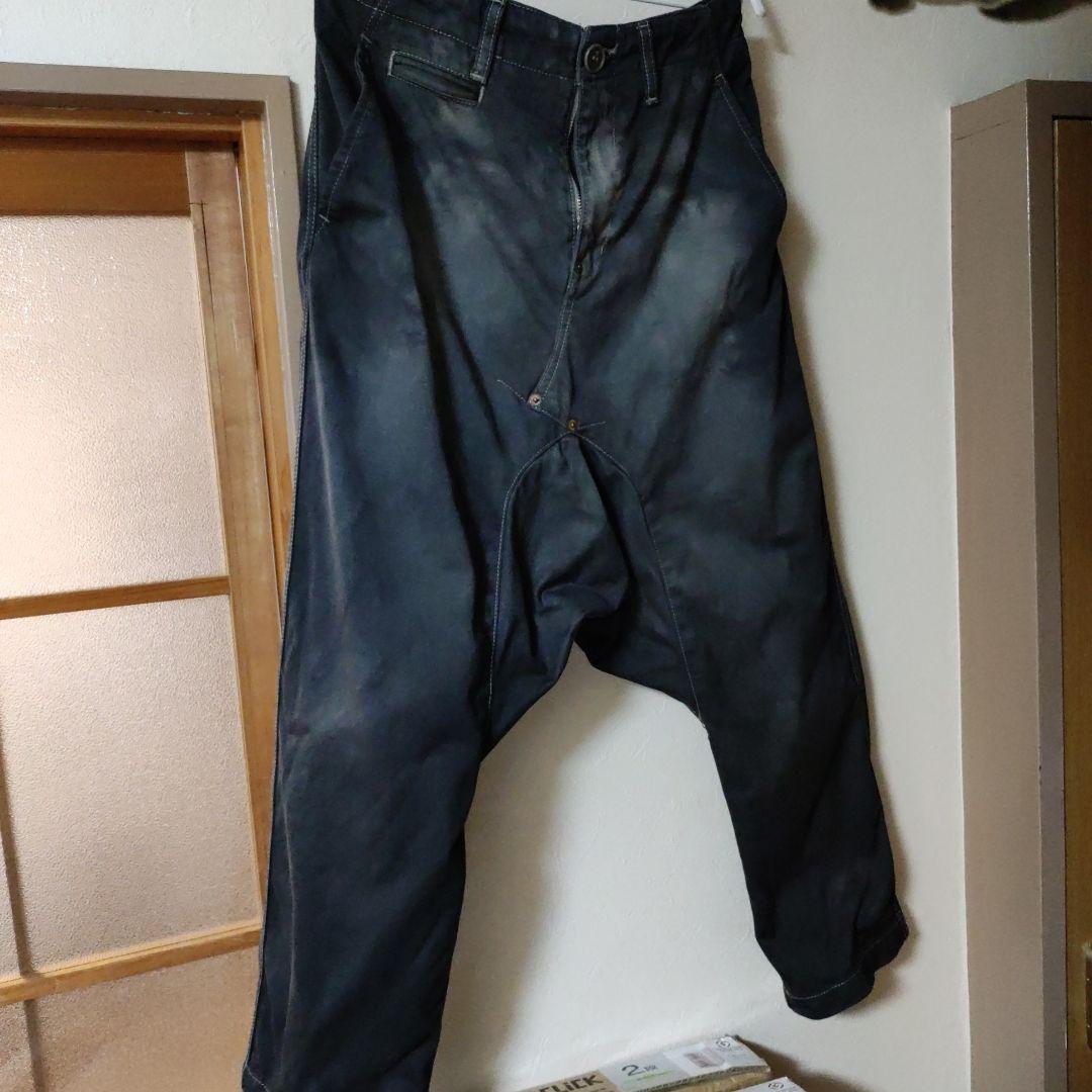 GANRYU サルエルパンツ 1 ブラック 後染め 墨クロ ギャルソン