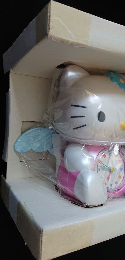 サンリオ ハローキティ パタパタウィングクロック ピンク エンジェル 希少 レア