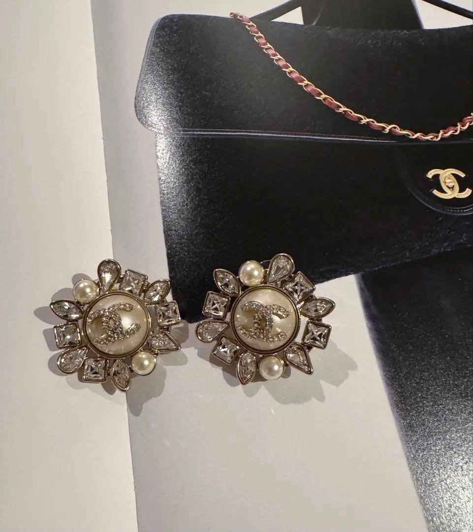 シャネル　パール　ピアス　美品