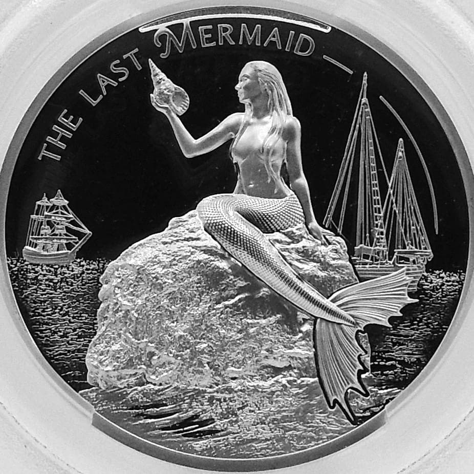 【傑作】2024 パラオ 人魚のレントゲン銀貨【PCGS PR 70 DCAM】