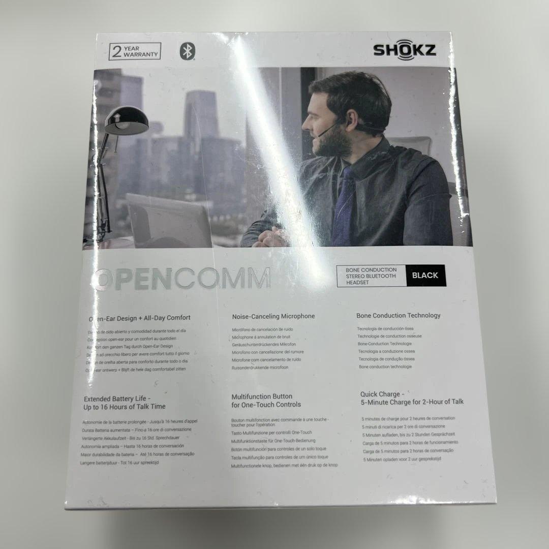 SHOKZ OPENCOMM 骨伝導ヘッドセット ブラック