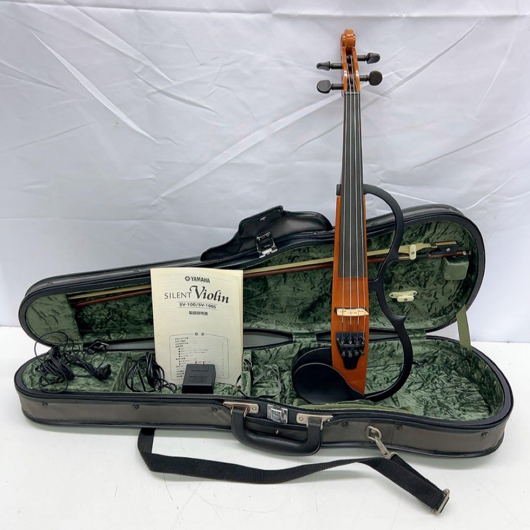 11ABM041 YAMAHA サイレントバイオリン SV-100 弓・ケース付