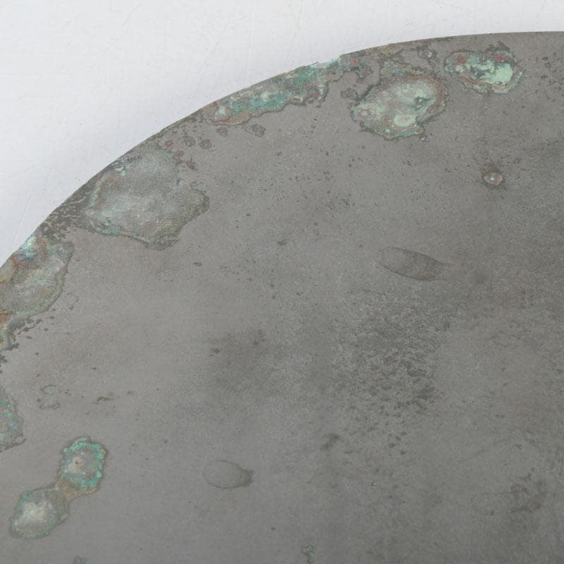 中国　古銅青銅　神獣文　銅鏡　古鏡　紙鎮　文鎮　時代箱付　M　9273E