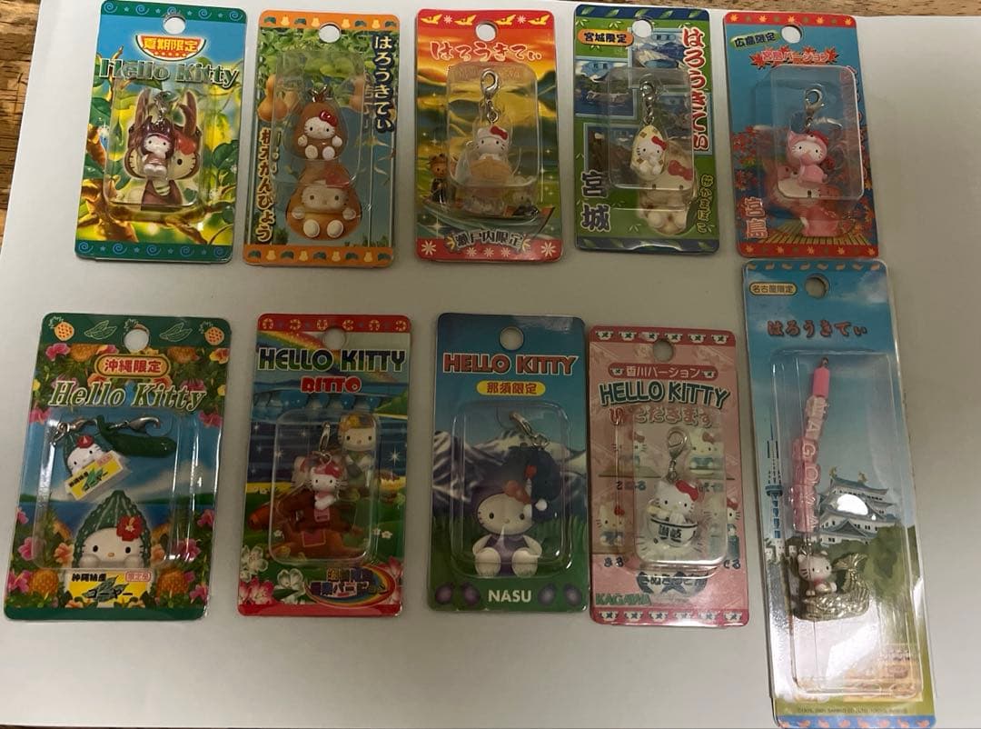ハローキティ ご当地ストラップ 10個セット