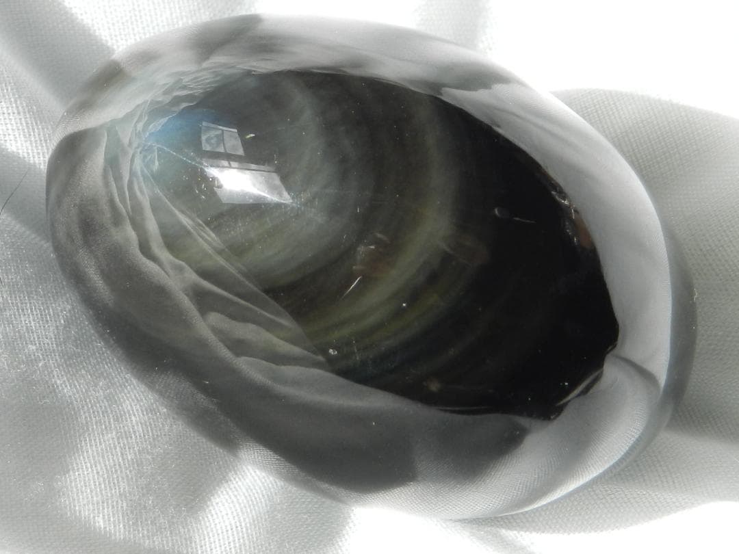 十勝石 れいろう レイロウ 玲瓏 レインボー オブシディアン  黒曜石 167g